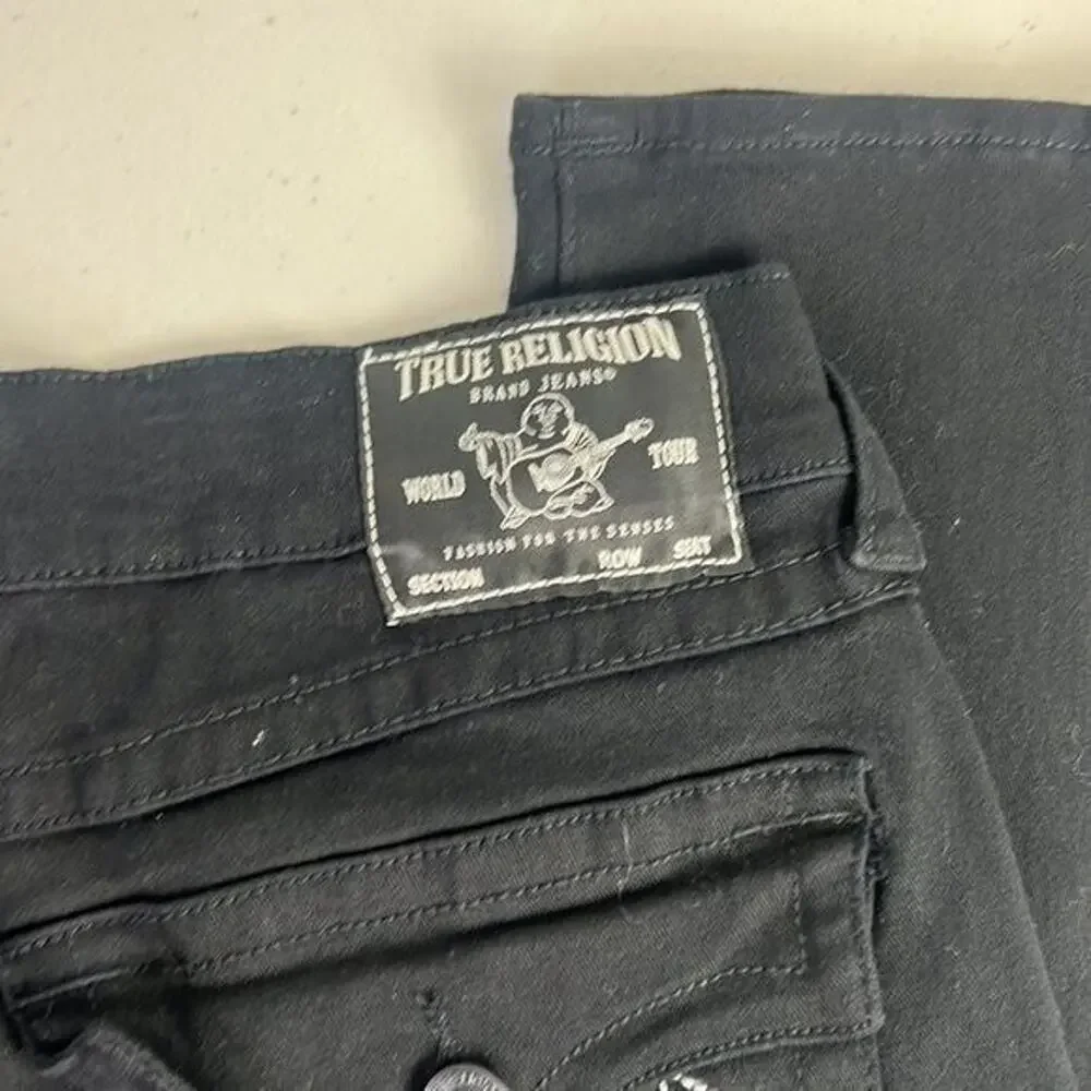 TRUE RELIGION Men's Ricky StraightJeans Back Flap Pockets Ricky W33 Black 105712